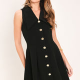 FIFTH AVENUE BLACK WOVEN MINI DRESS