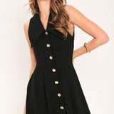 FIFTH AVENUE BLACK WOVEN MINI DRESS