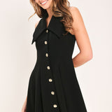 FIFTH AVENUE BLACK WOVEN MINI DRESS
