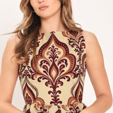 PALAZZO CHARM WOVEN MIDI DRESS