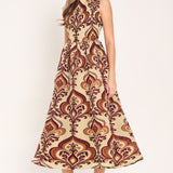 PALAZZO CHARM WOVEN MIDI DRESS