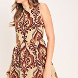PALAZZO CHARM WOVEN MIDI DRESS