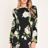WHISPERING ROSES WOVEN MINI DRESS
