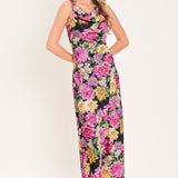 MIDNIGHT GARDEN WOVEN MIDI DRESS