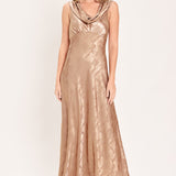 LUMINOUS CHAMPAGNE KISS WOVEN MAXI DRESS