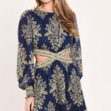 PALACE GARDEN FANTASY WOVEN MINI DRESS