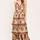NOMAD FLOWER CANTICLE WOVEN MAXI DRESS