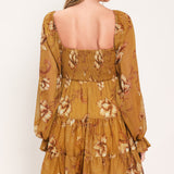 SAFFRON GARDEN MUSE WOVEN MINI DRESS