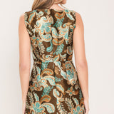 TROPICAL FILIGREE WISH WOVEN JACQUARD MINI DRESS
