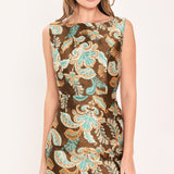 TROPICAL FILIGREE WISH WOVEN JACQUARD MINI DRESS