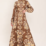 AMBER MEDALLION WOVEN SHIRT MAXI DRESS