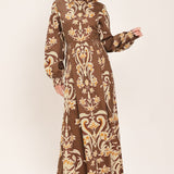 AMBER MEDALLION WOVEN SHIRT MAXI DRESS