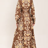 AMBER MEDALLION WOVEN SHIRT MAXI DRESS