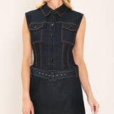 DENIM SOCIALITE MINI DRESS