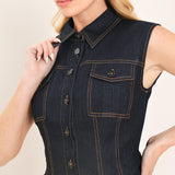 DENIM SOCIALITE MINI DRESS