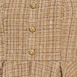 CAMBRIDGE COLLAR WOVEN TWEED MINI DRESS