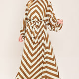 RESORT CHEVRON WOVEN MAXI DRESS