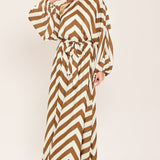 RESORT CHEVRON WOVEN MAXI DRESS