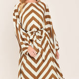 RESORT CHEVRON WOVEN MAXI DRESS