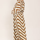 RESORT CHEVRON WOVEN MAXI DRESS