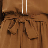 MAPLE TIERED MOMENTS WOVEN MIDI DRESS