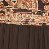 AUTUMN ARABESQUE KISS POWER MESH MAXI DRESS