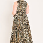 Flying Tomato Desert Rose Leopard Woven Midi Dress