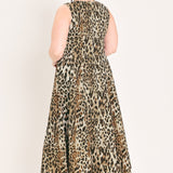 Flying Tomato Desert Rose Leopard Woven Midi Dress