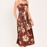 CASSIS BLOSSOM CHAPTER WOVEN MIDI DRESS