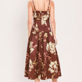 CASSIS BLOSSOM CHAPTER WOVEN MIDI DRESS