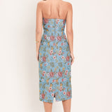 CELESTIAL GARDEN JACQUARD WOVEN TUBE DRESS