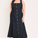 CHELSEA DENIM MIDI DRESS