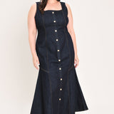 CHELSEA DENIM MIDI DRESS