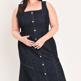 CHELSEA DENIM MIDI DRESS