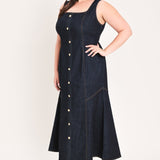 CHELSEA DENIM MIDI DRESS