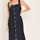 CHELSEA DENIM MIDI DRESS