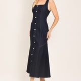 CHELSEA DENIM MIDI DRESS