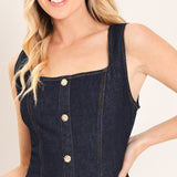 CHELSEA DENIM MIDI DRESS