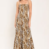 CHEETAH TRAIL WOVEN MAXI DRESS