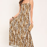 CHEETAH TRAIL WOVEN MAXI DRESS