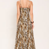 CHEETAH TRAIL WOVEN MAXI DRESS