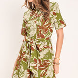 VERDANT ESCAP WOVEN MINI SHIRT DRESS