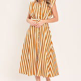 SUNSET MARINA WOVEN MIDI DRESS