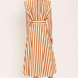 SUNSET MARINA WOVEN MIDI DRESS
