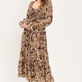 CEDAR SWIRL SONATA WOVEN MIDI DRESS