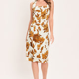 WILD AMBER LOVE SONG WOVEN MIDI DRESS