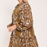 MAPLE MANOR FLOUNCE WOVEN MINI DRESS