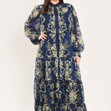 ROYAL HERITAGE BLOOM WOVEN MAXI DRESS