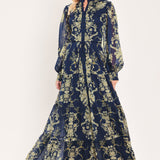 ROYAL HERITAGE BLOOM WOVEN MAXI DRESS