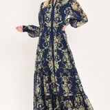 ROYAL HERITAGE BLOOM WOVEN MAXI DRESS
